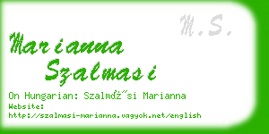 marianna szalmasi business card